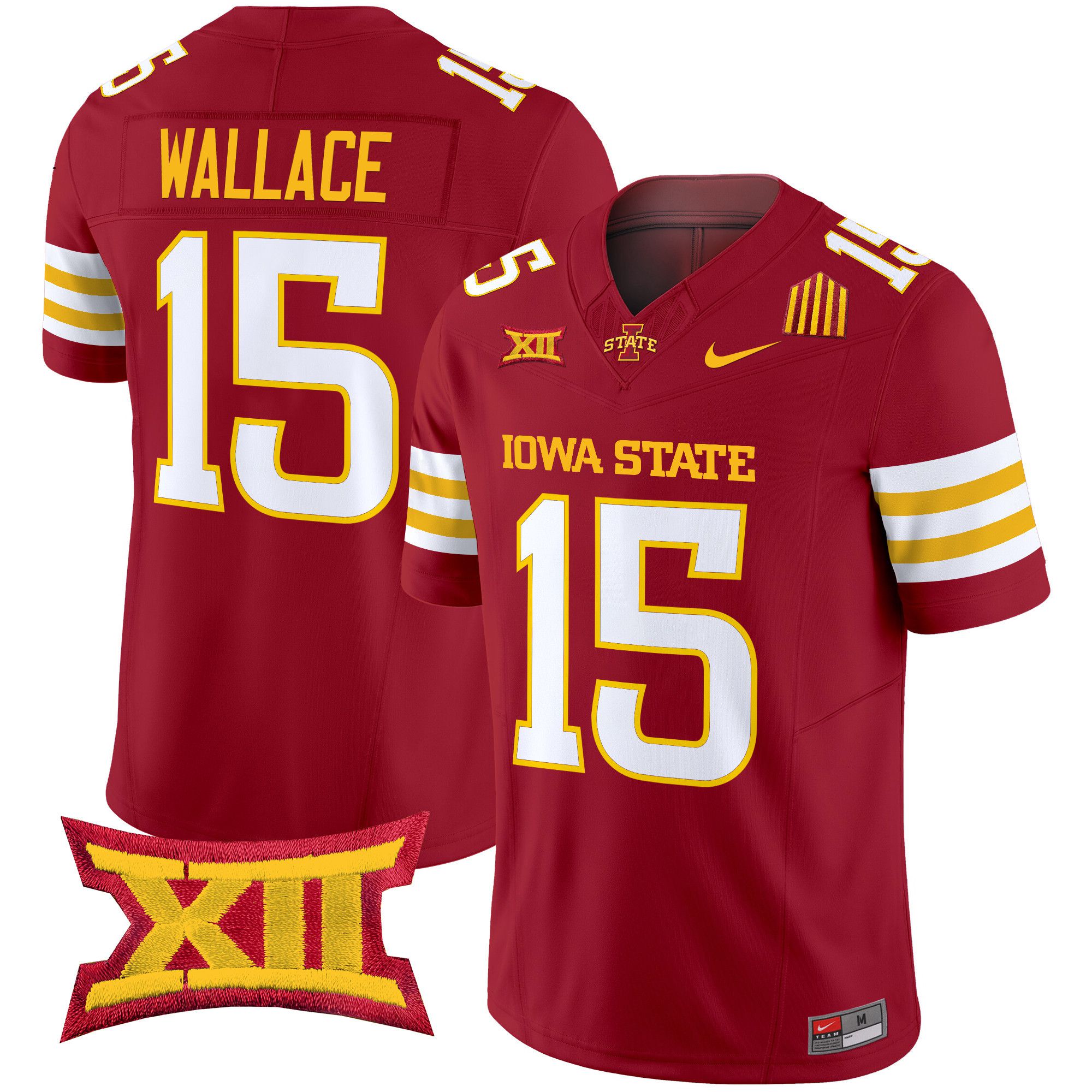 Men Iowa State Cyclones #15 Wallace Red Nike 2024 Vapor Limited NCAA Jersey style 1